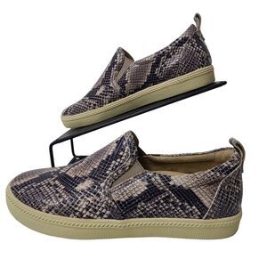 Earth Zen Groove Leather Slip-On Comfort‎ Shoes Snakeskin Print Womens Size 9
